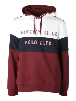 Polo Club Felpa da uomo con cappuccio - bordeaux