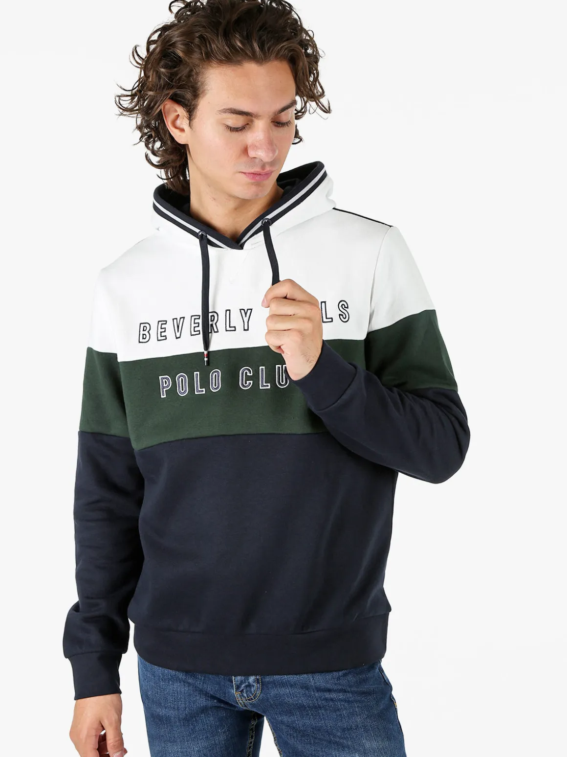 Polo Club Felpa da uomo con cappuccio - blu scuro