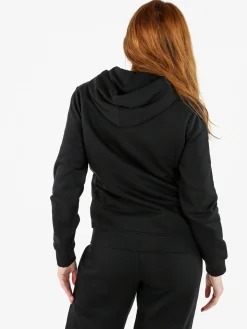 Polo Club Felpa donna con cappuccio e zip e interno felpato - nero