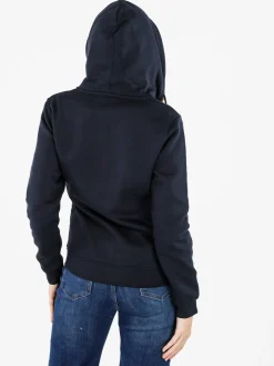 Polo Club Felpa donna con cappuccio e zip e interno felpato - blu scuro
