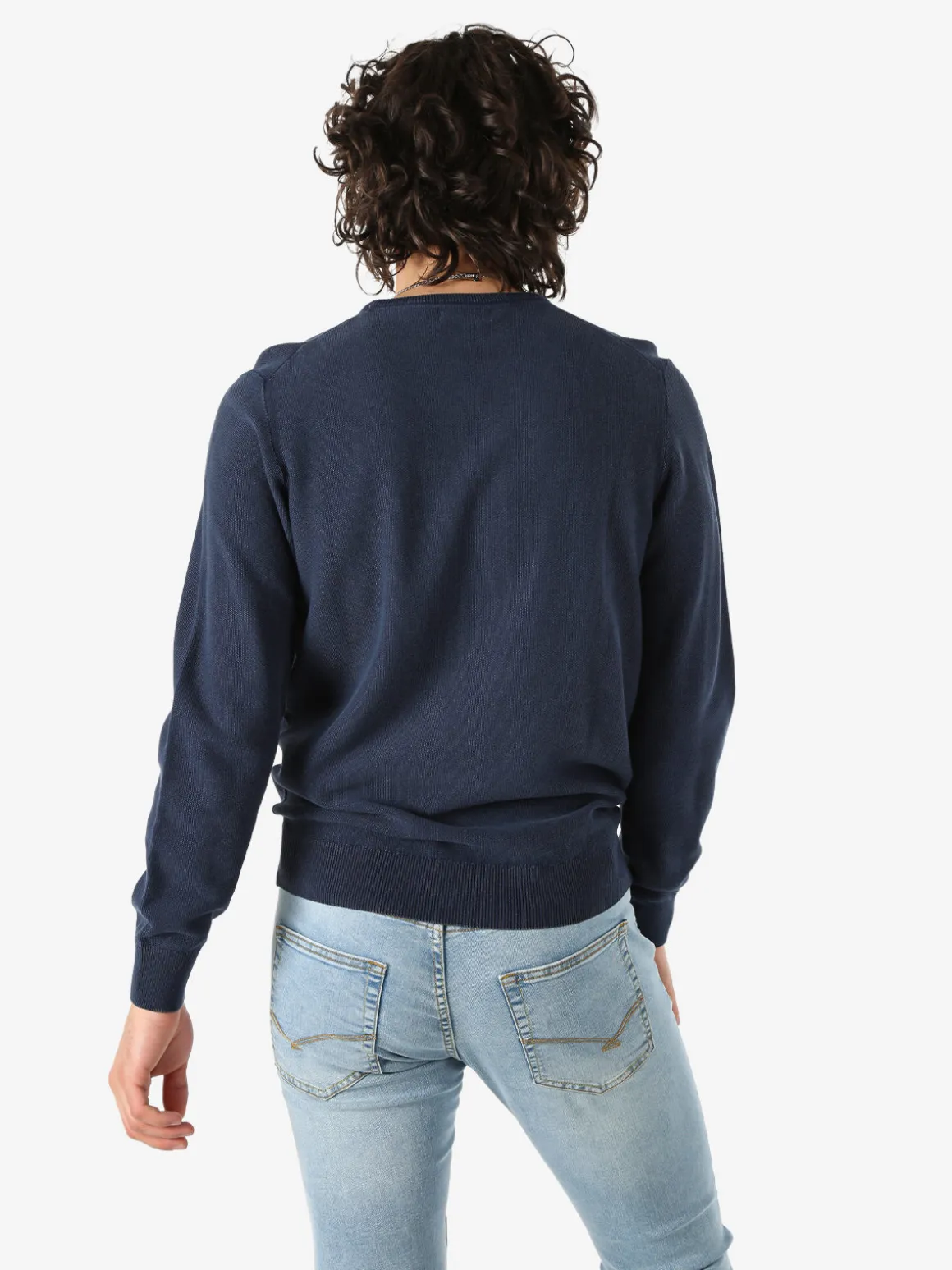 Polo Club Maglia girocollo da uomo in cotone - blu