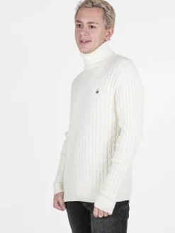 Polo Club Maglione dolcevita da uomo a trecce