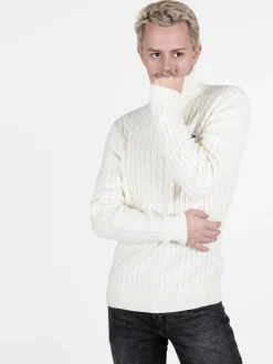 Polo Club Maglione dolcevita da uomo a trecce