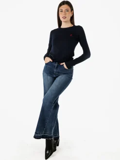 Polo Club Maglione girocollo da donna - blu scuro
