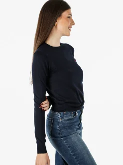 Polo Club Maglione girocollo da donna - blu scuro
