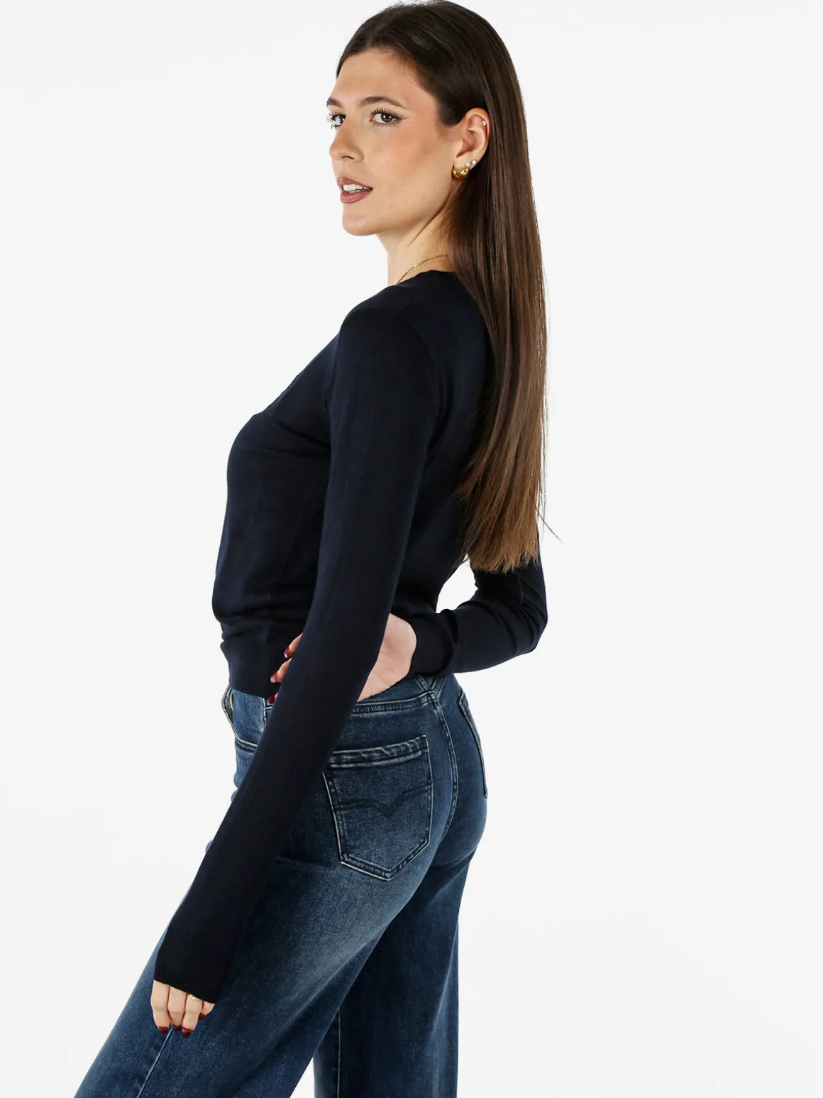 Polo Club Maglione girocollo da donna - blu scuro