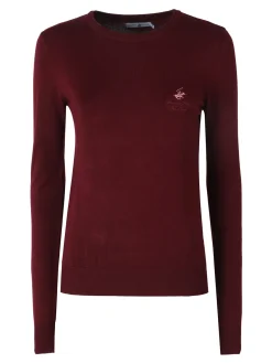 Polo Club Maglione girocollo da donna - bordeaux