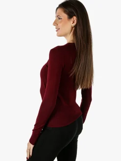 Polo Club Maglione girocollo da donna - bordeaux