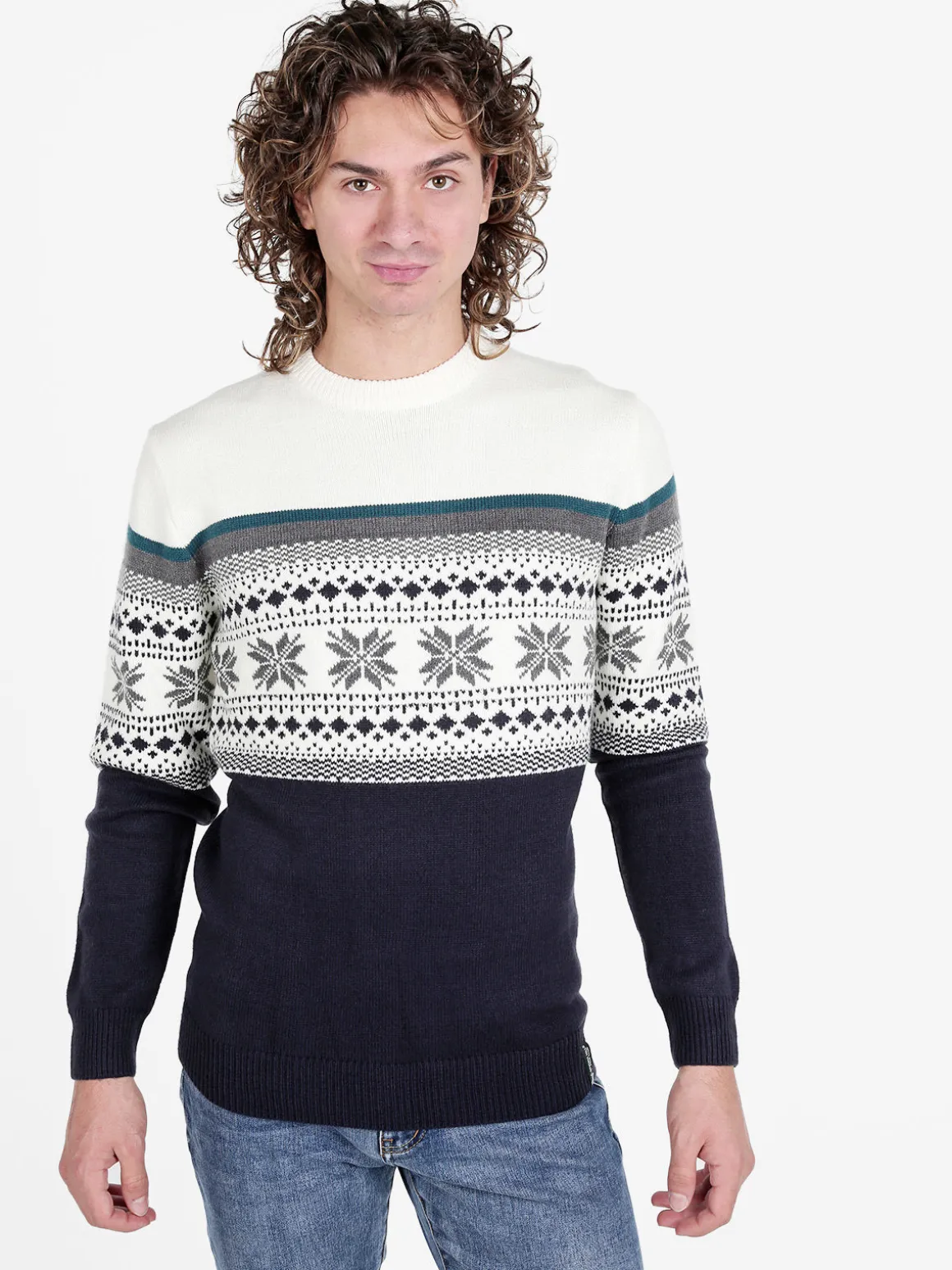 Polo Club Maglione girocollo da uomo con stampe