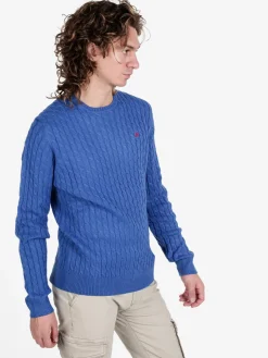 Polo Club Maglione girocollo da uomo a trecce