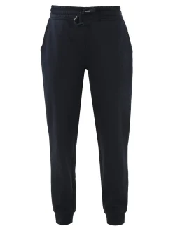 Polo Club Pantaloni sportivi da donna felpati con coulisse - blu scuro