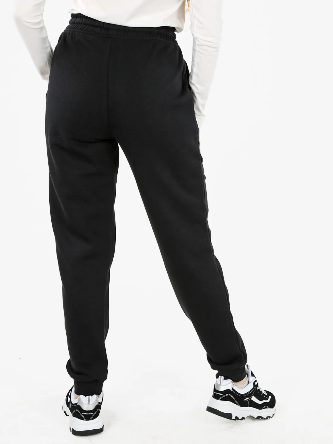 Polo Club Pantaloni sportivi da donna felpati con coulisse - nero