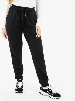 Polo Club Pantaloni sportivi da donna felpati con coulisse - nero