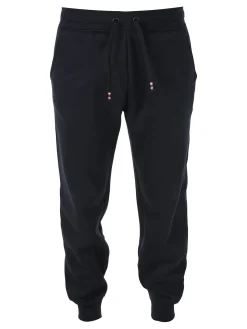 Polo Club Pantaloni tuta da uomo felpati con polsini - blu scuro