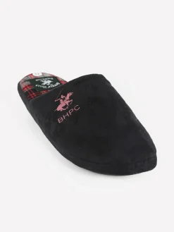 Polo Club Pantofole uomo in tessuto scamosciato