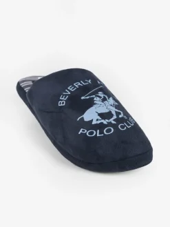 Polo Club Pantofole uomo in tessuto scamosciato