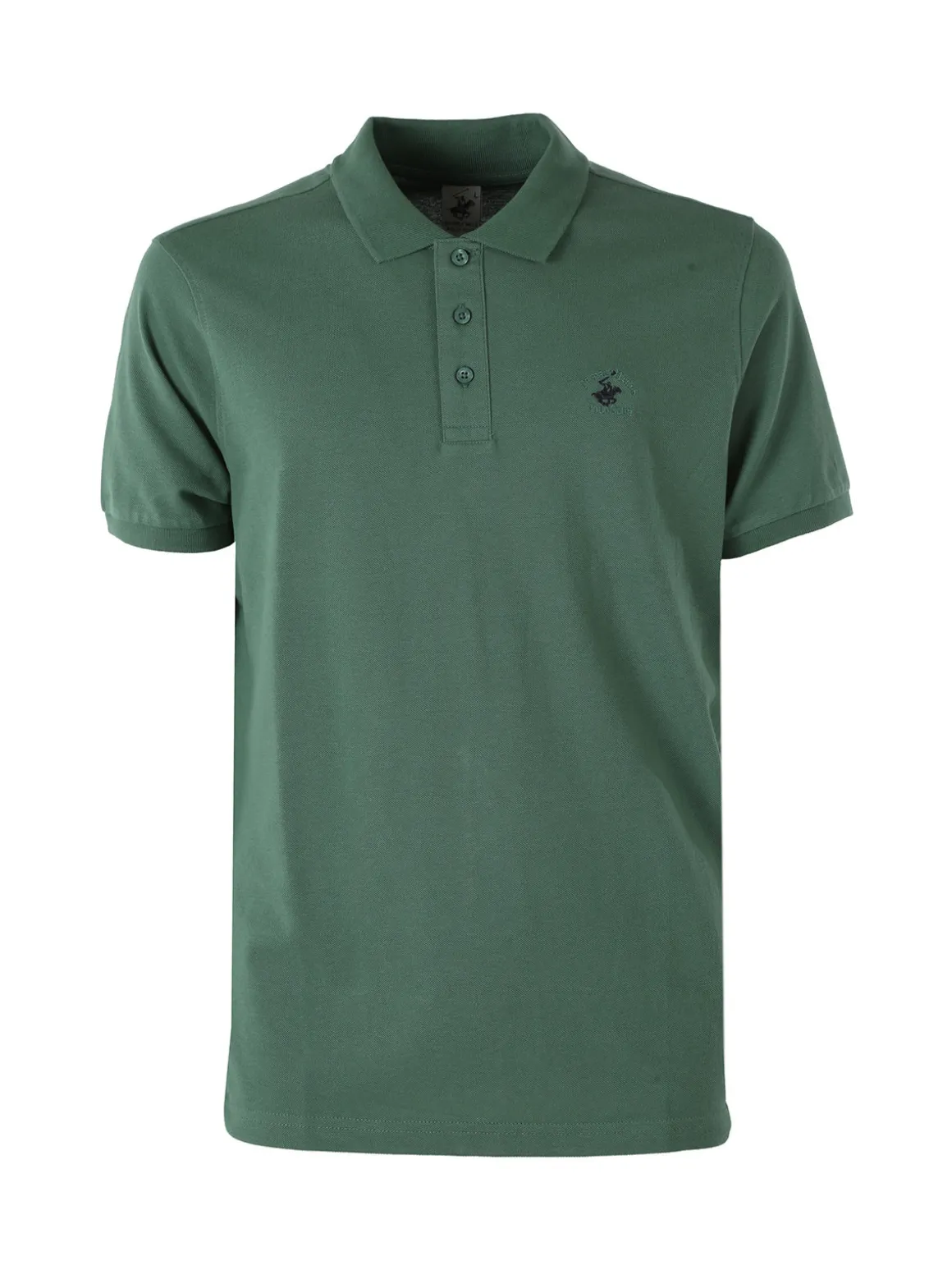 Polo Club Polo da uomo in cotone a maniche corte - verde scuro