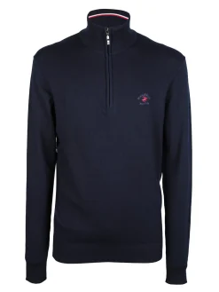 Polo Club Pullover da uomo mezza zip in maglia