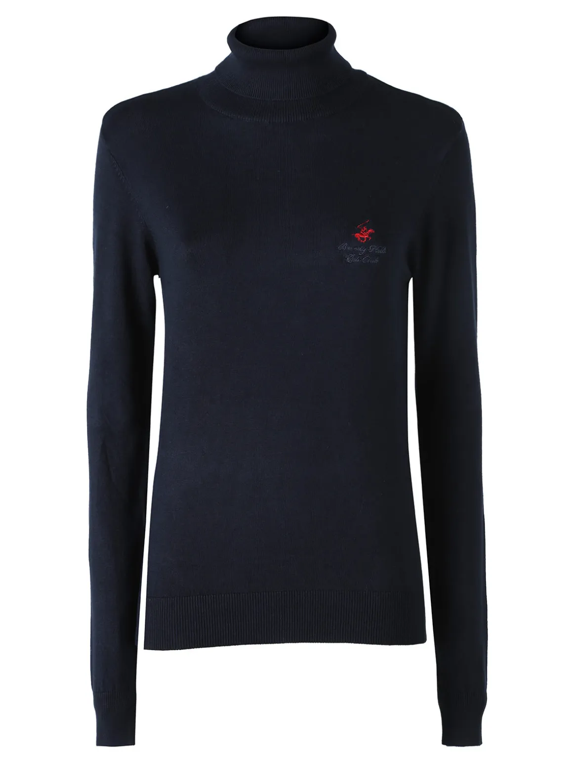 Polo Club Pullover dolcevita donna in maglia intrecciata - blu scuro