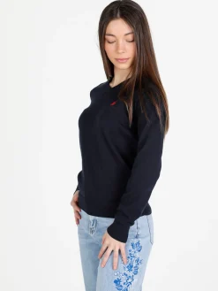 Polo Club Pullover donna in cotone scollo V