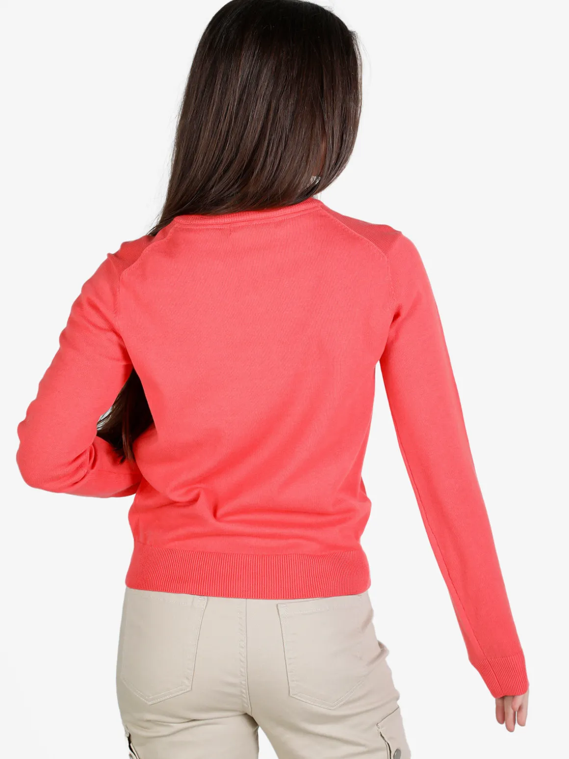 Polo Club Pullover donna in cotone scollo V