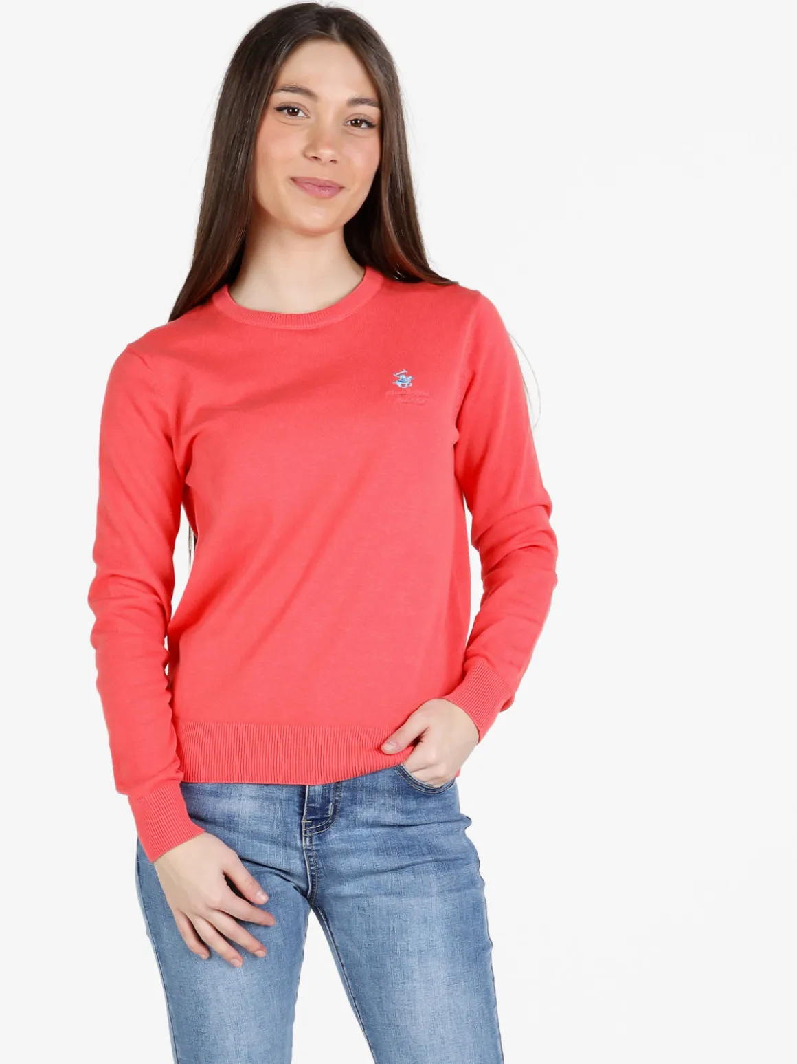 Polo Club Pullover girocollo da donna in cotone