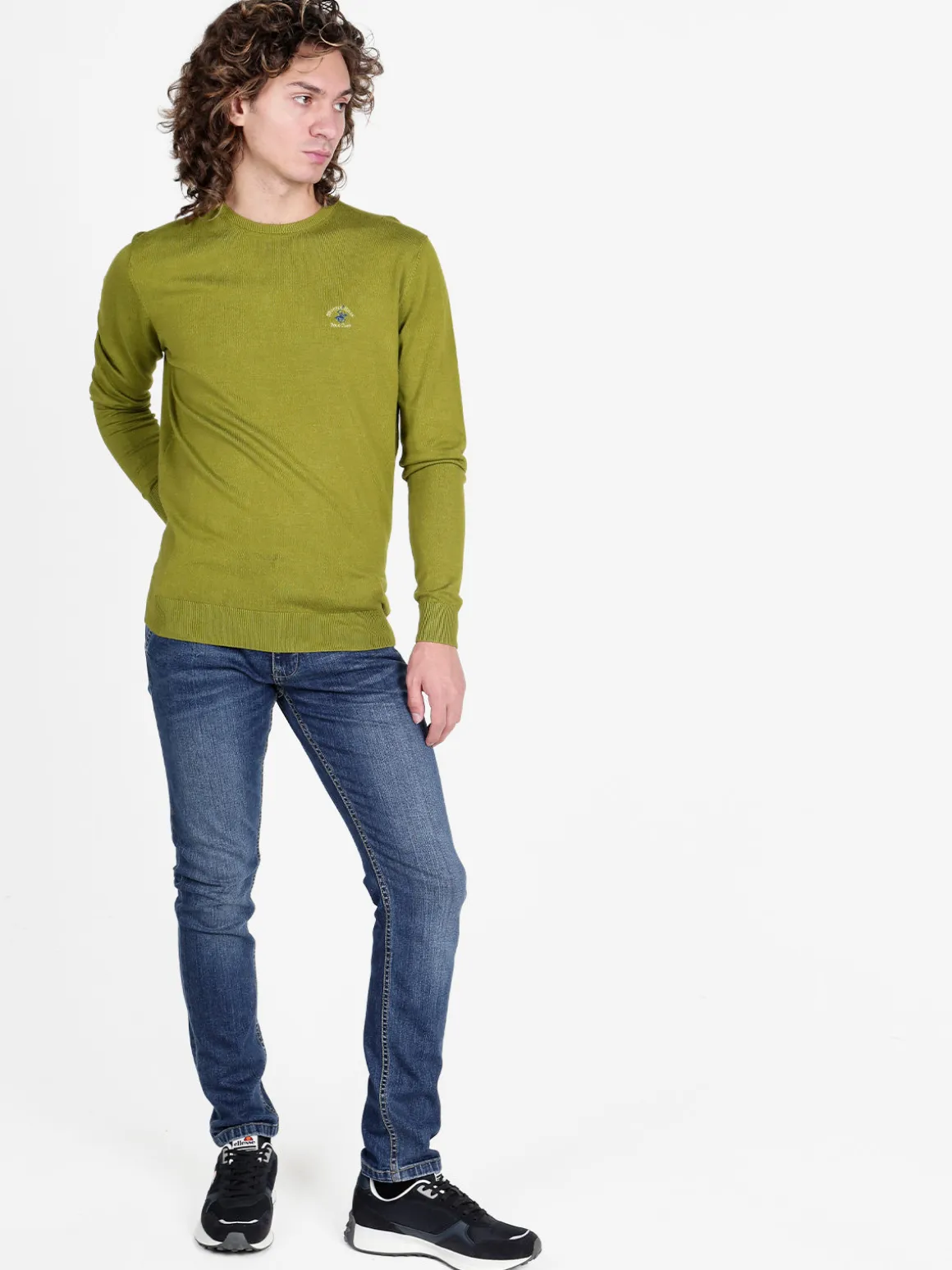 Polo Club Pullover girocollo da uomo in maglia