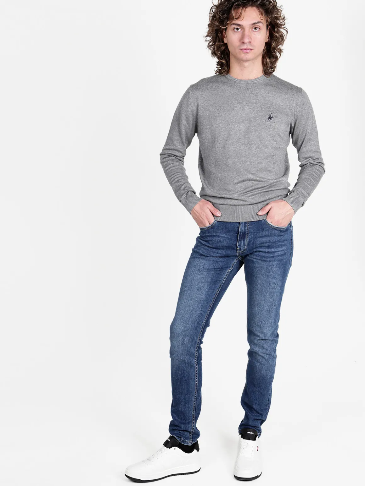 Polo Club Pullover girocollo da uomo in maglia