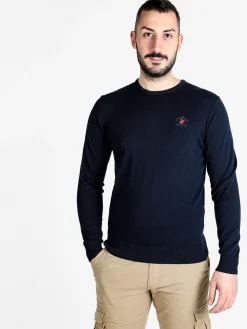 Polo Club Pullover girocollo da uomo in cotone