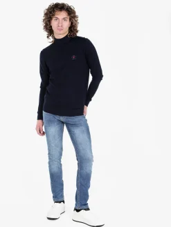 Polo Club Pullover in maglia da uomo con collo a lupetto