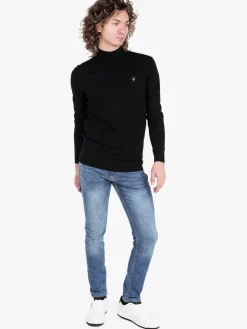 Polo Club Pullover in maglia da uomo con collo a lupetto