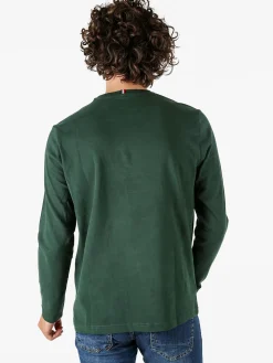 Polo Club T-shirt da uomo a maniche lunghe in caldo cotone - verde
