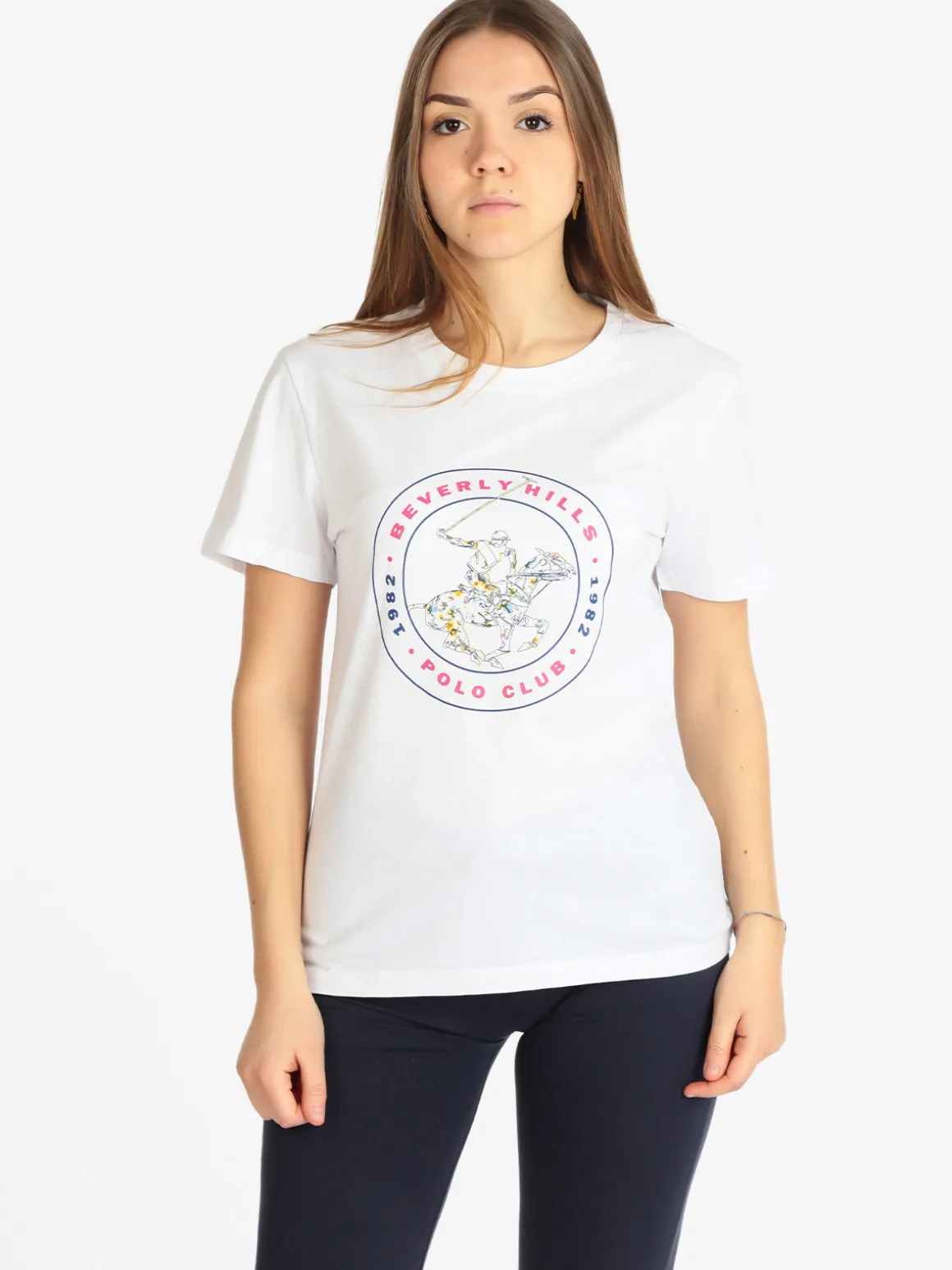 Polo Club T-shirt donna con stampa logo