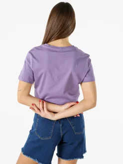 Polo Club T-shirt girocollo da donna in cotone - viola