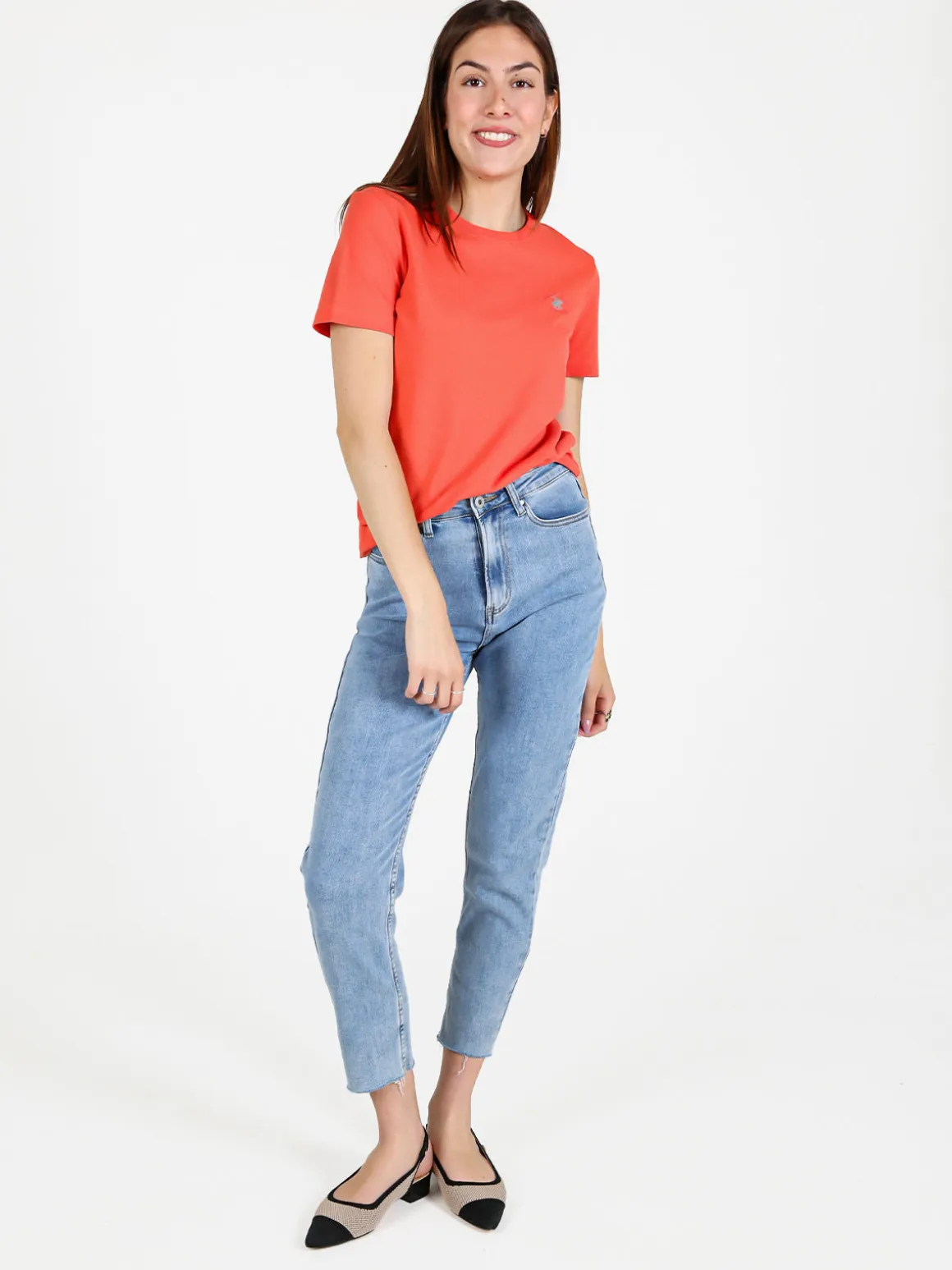 Polo Club T-shirt girocollo da donna in cotone