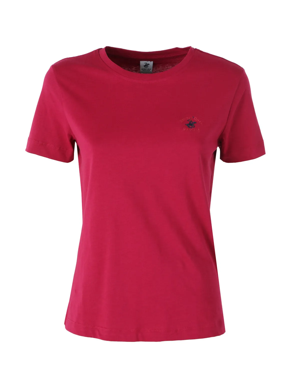 Polo Club T-shirt girocollo da donna in cotone - bordeaux