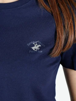 Polo Club T-shirt girocollo da donna in cotone