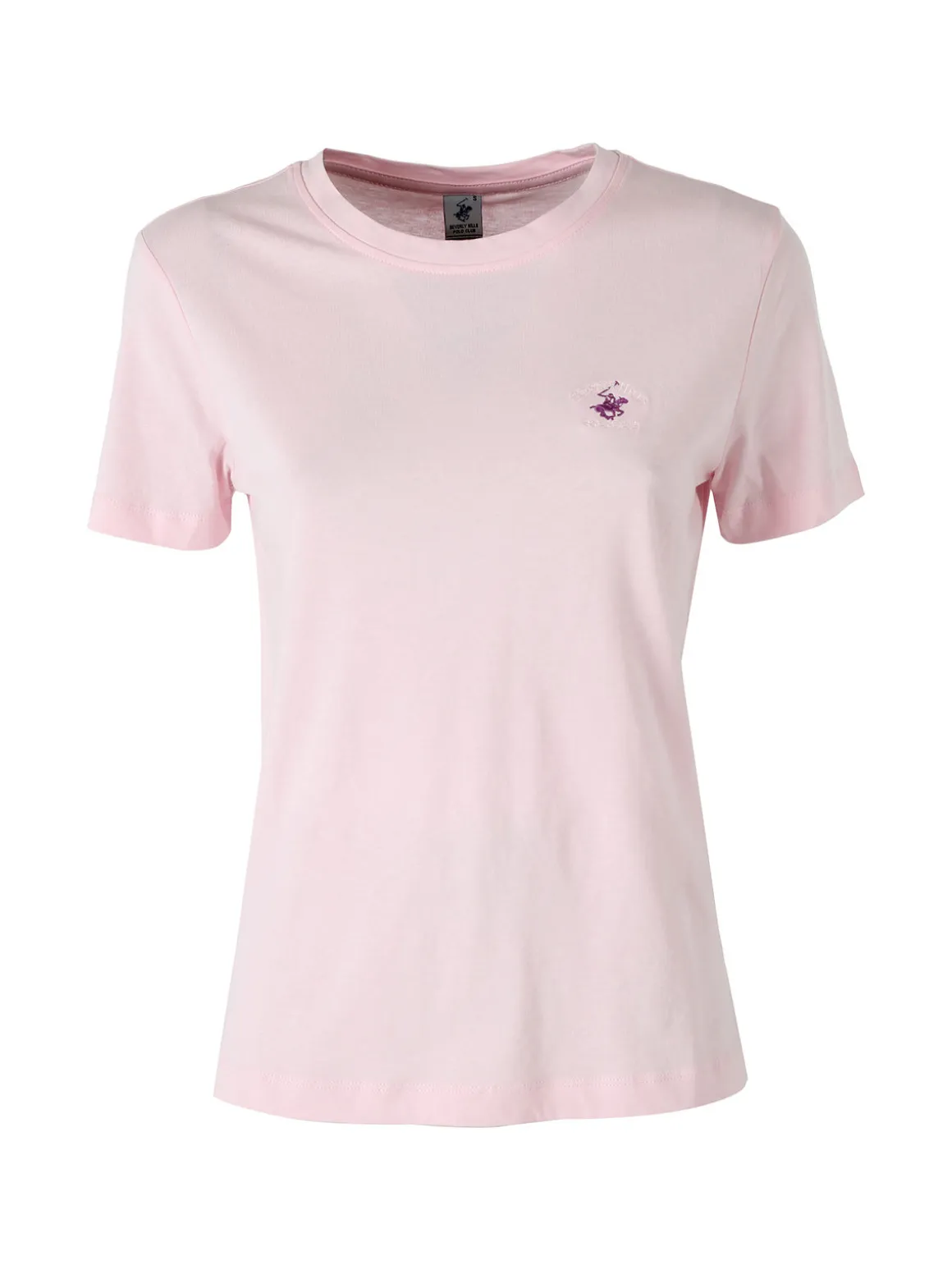 Polo Club T-shirt girocollo da donna in cotone - rosa