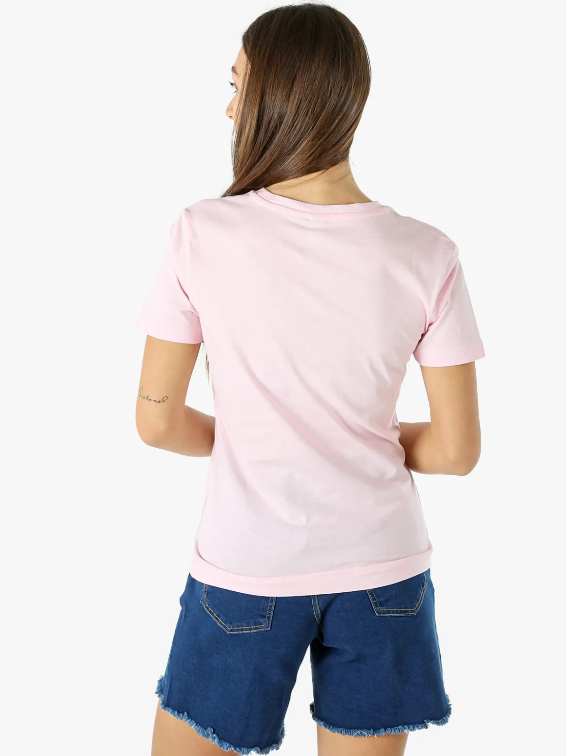Polo Club T-shirt girocollo da donna in cotone - rosa