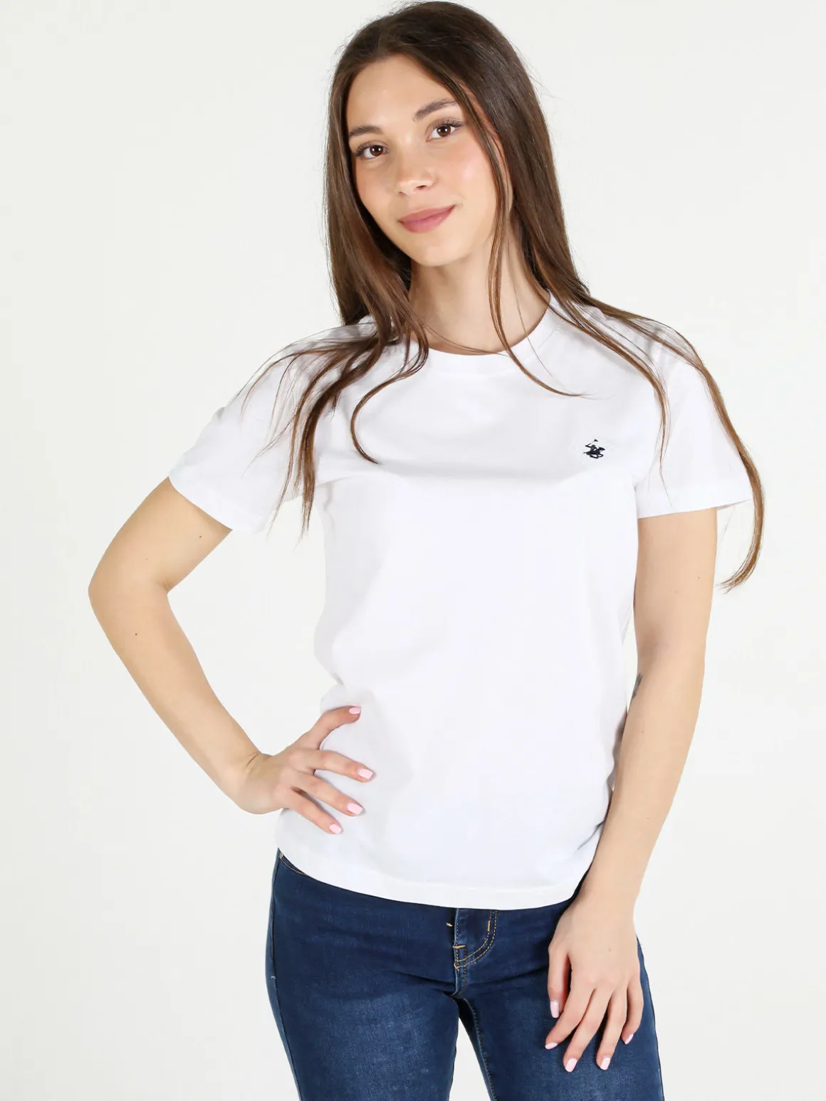 Polo Club T-shirt girocollo da donna in cotone