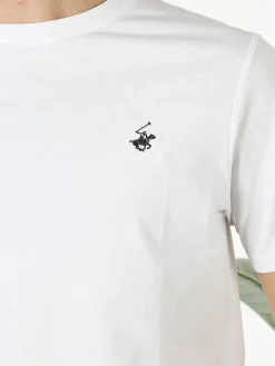 Polo Club T-shirt girocollo da uomo in cotone - bianco