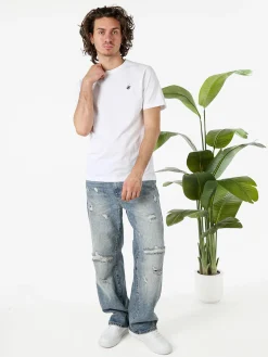 Polo Club T-shirt girocollo da uomo in cotone - bianco