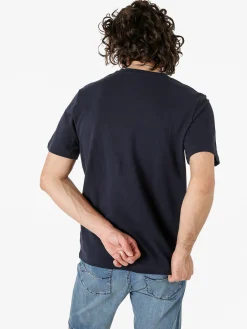 Polo Club T-shirt girocollo da uomo in cotone - blu scuro