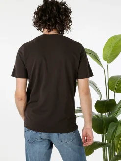 Polo Club T-shirt girocollo da uomo in cotone - moro