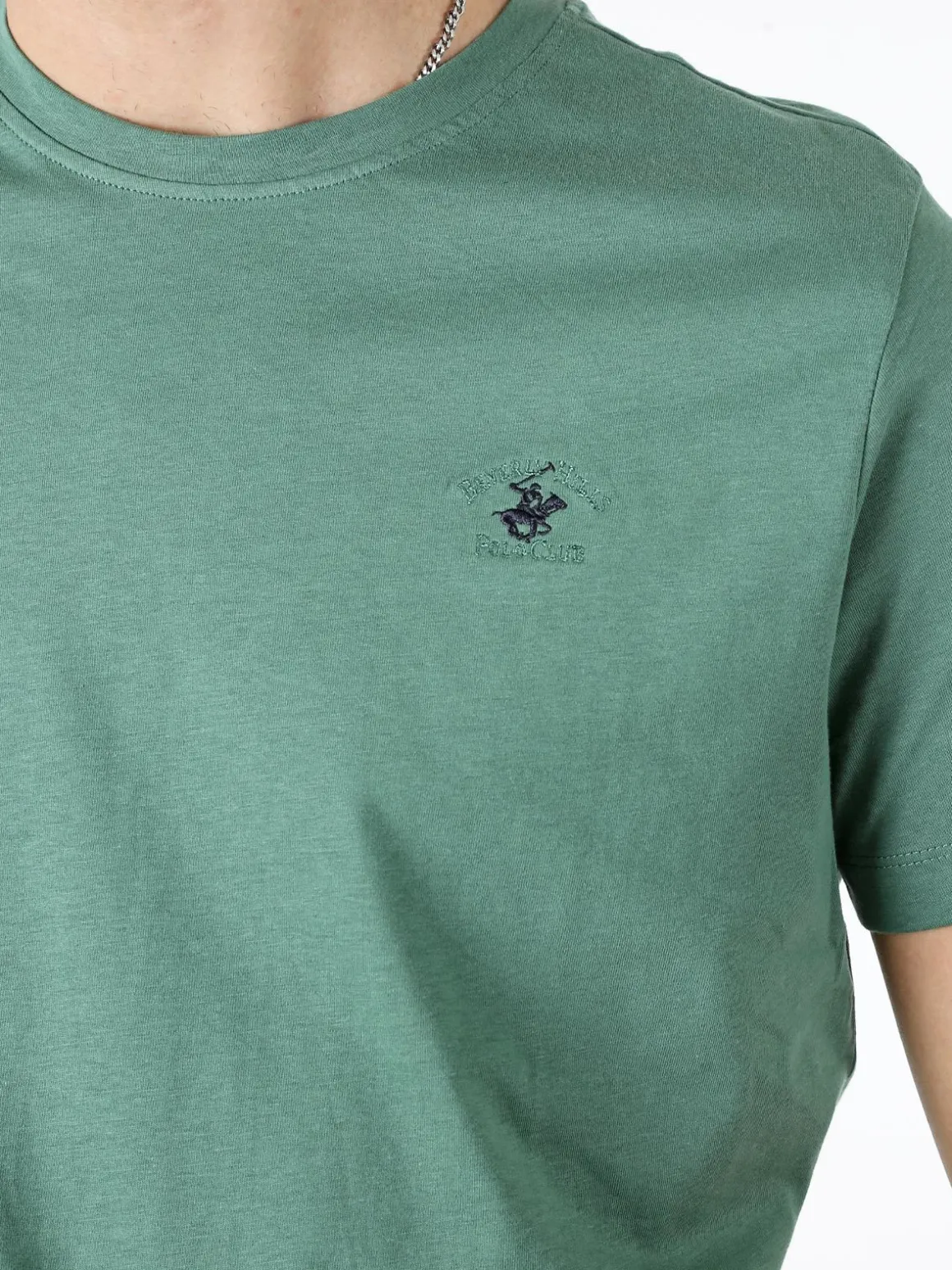 Polo Club T-shirt girocollo da uomo in cotone - verde
