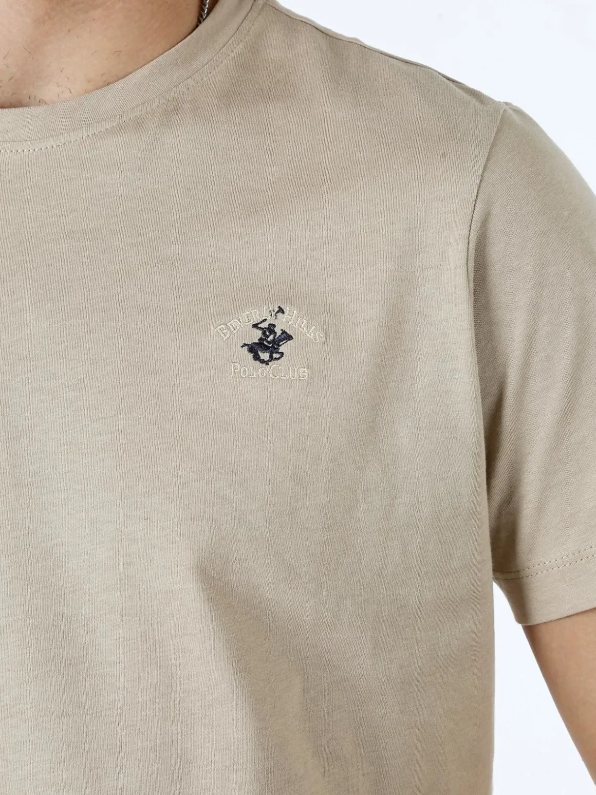 Polo Club T-shirt girocollo da uomo in cotone - sabbia
