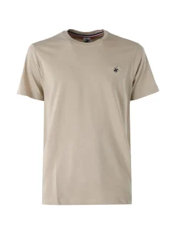 Polo Club T-shirt girocollo da uomo in cotone - sabbia
