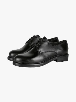 Posch Francesine donna stringate in pelle - nero