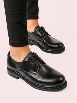 Posch Francesine donna stringate in pelle - nero
