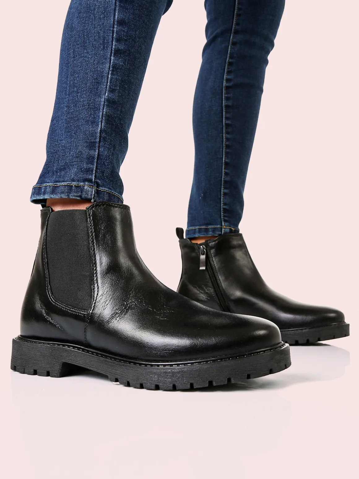 Posch Stivaletti chelsea donna in pelle - nero